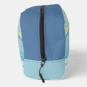 Marmormuster in Blau, Türkis und Gold Waschbeutel (Rechts)