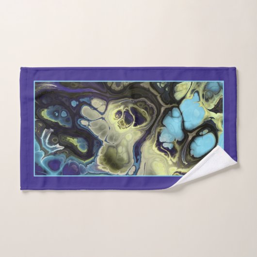 Marmormuster in der blauen und schwarzen gefärbte  badhandtuch set (Handtuch)