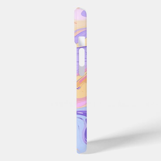 Marmormuster Lila rosa Abstrakte Farbe Case-Mate iPhone Hülle (Rückseite / Links)