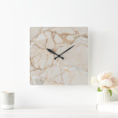 Marmormuster Quadratische Wanduhr (Zuhause)