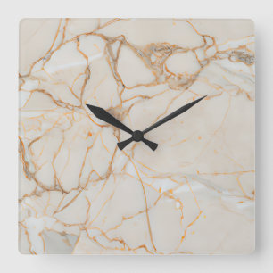 Marmormuster Quadratische Wanduhr