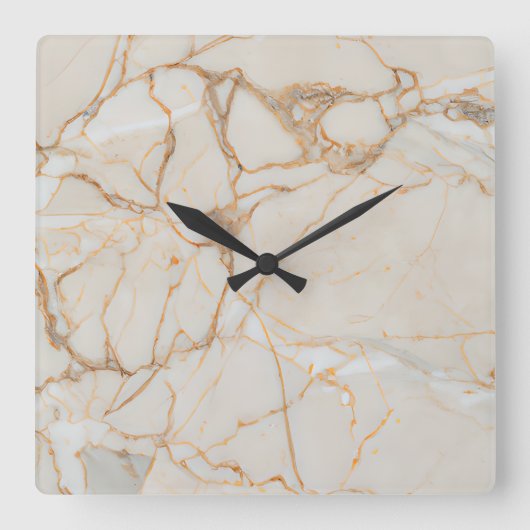Marmormuster Quadratische Wanduhr (Vorderseite)