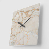 Marmormuster Quadratische Wanduhr (Winkel)