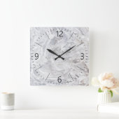 Marmormuster Quadratische Wanduhr (Zuhause)
