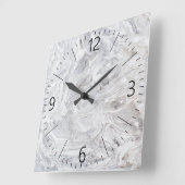 Marmormuster Quadratische Wanduhr (Winkel)