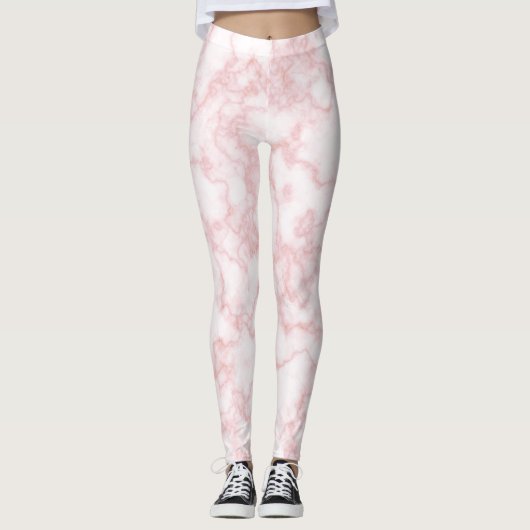 Marmormuster rosa leggings (Vorderseite)