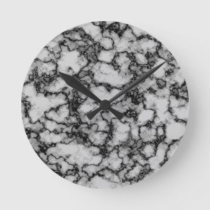 Marmormuster Runde Wanduhr