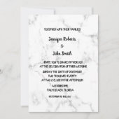 Marmormuster Schwarz-Weiß-Elegante Hochzeit Einladung (Vorderseite)