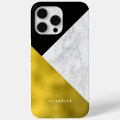 Marmormuster und Imitate Gold Foil Case-Mate iPhone Hülle (Rückseite)