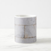 Marmormuster weiß und braun Keramik Graustein Kaffeetasse (Mittel)