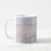 Marmormuster weiß und braun Keramik Graustein Kaffeetasse (Links)