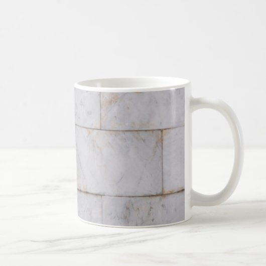 Marmormuster weiß und braun Keramik Graustein Kaffeetasse (Rechts)