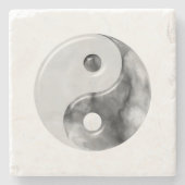 Marmormuster Yin Yang Stone Untersetzer (Vorderseite)
