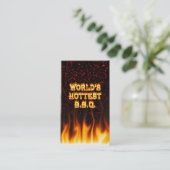 Marmorn heißestes GRILLEN-Feuer der Welt und Visitenkarte (Stehend Vorderseite)