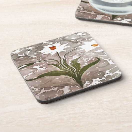 Marmornarzisse Getränkeuntersetzer (Linke Seite)