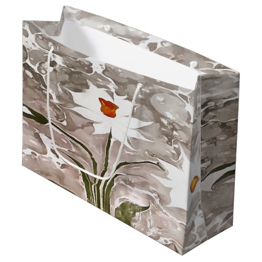 Marmornarzisse Große Geschenktüte (Vorderseite Schrägansicht)