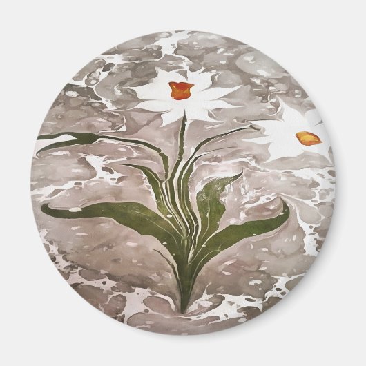 Marmornarzisse Magnet (Vorne)