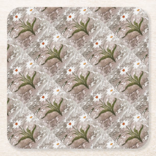 Marmornarzisse Rechteckiger Pappuntersetzer