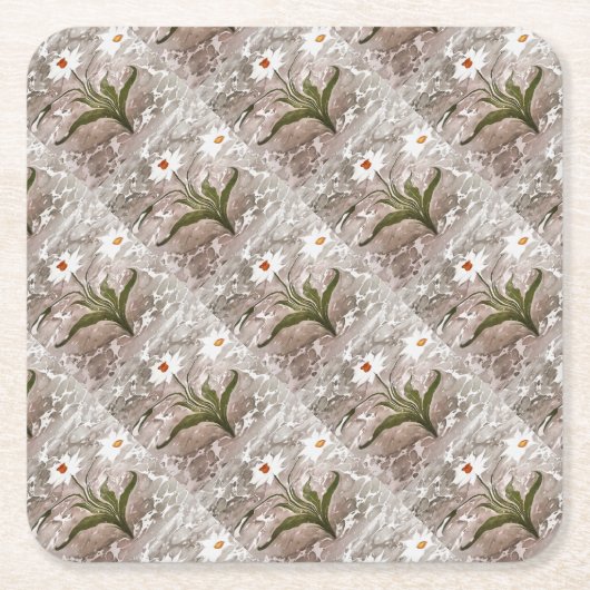 Marmornarzisse Rechteckiger Pappuntersetzer (Vorderseite)