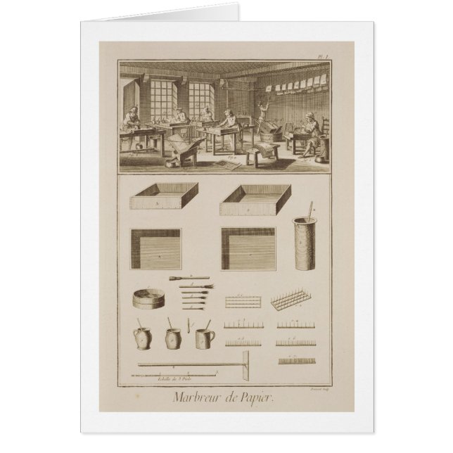 Marmorndes Papier, von der "Enzyklopädie" durch (Vorne)