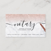 Marmornotary Kredit typografie Rose Gold Glitzer Visitenkarte (Vorderseite)
