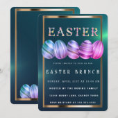 Marmoroster Niedliche Eier Einladung (Vorne/Hinten)