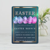 Marmoroster Niedliche Eier Einladung (Stehend Vorderseite)