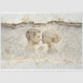 Marmorpaare mit Rose-Carving X1 Decoupage Seidenpapier (Vorderseite)