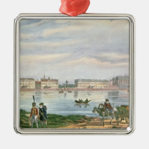Marmorpalast-und Neva Damm-St. Silbernes Ornament