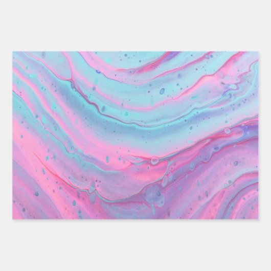 Marmorpapier Geschenkpapier Set (Vorderseite 3)