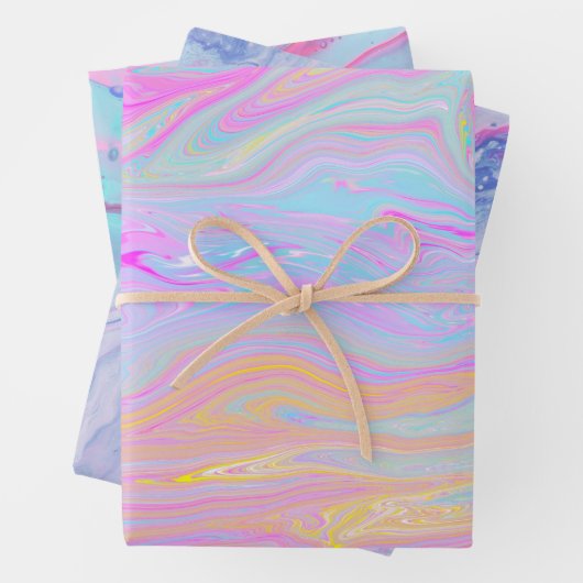 Marmorpapier Geschenkpapier Set (Beispiel)