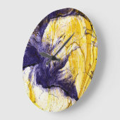 Marmorpapier: Helle Akrylkunst Große Wanduhr (Winkel)