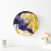 Marmorpapier: Helle Akrylkunst Große Wanduhr (Zuhause)