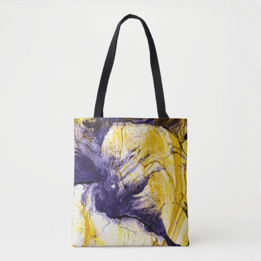 Marmorpapier: Helle Akrylkunst Tasche (Vorderseite)