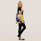 Marmorpapier: Helle Akrylkunst Tasche (Am Model)