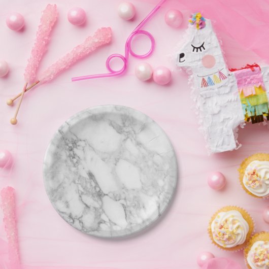 Marmorpapier-Teller Pappteller (Party)