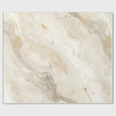 Marmorpastel Creme Gold Geschenkpapier (Flach)
