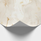 Marmorpastel Creme Gold Geschenkpapier (Ecke)