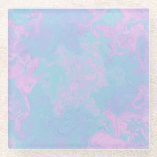 Marmorpastel Glasuntersetzer (Vorderseite)