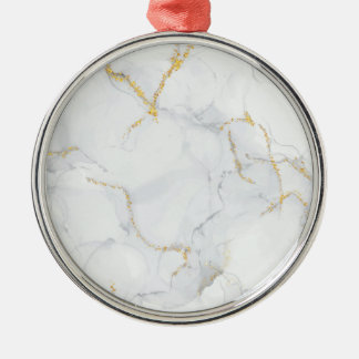 Marmorpastel Glitzer Premium Rund Ornament Aus Metall