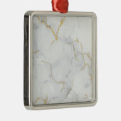 Marmorpastel Glitzer Premium Square Ornament Aus Metall (Rechts)