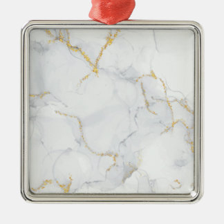 Marmorpastel Glitzer Premium Square Ornament Aus Metall