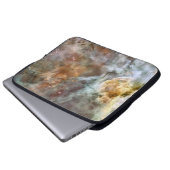 Marmorpastel im Karina-Nebel Laptopschutzhülle (Vorne Knopf)