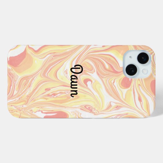 Marmorpastel Peach Case-Mate iPhone Hülle (Rückseite (Horizontal))