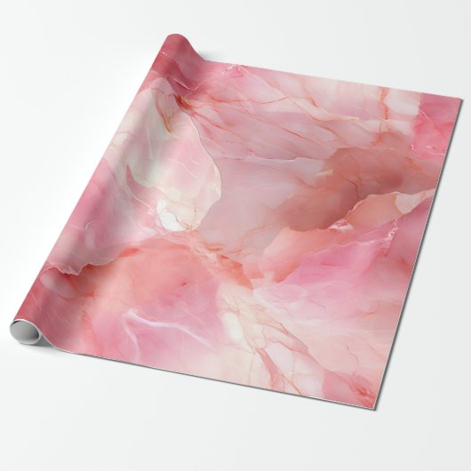 Marmorpastel Pink Geschenkpapier (Ungerollt)