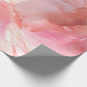Marmorpastel Pink Geschenkpapier (Ecke)