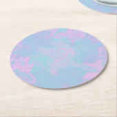 Marmorpastel Runder Pappuntersetzer (Angewinkelt)