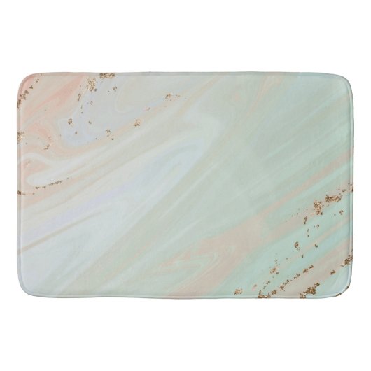 Marmorpastel Stone Texture Glitzer Wasserfarbe Badematte (Vorderseite)