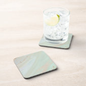 Marmorpastel Stone Texture Glitzer Wasserfarbe Getränkeuntersetzer (Rechte Seite)