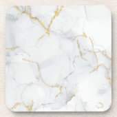 Marmorpastel Stone Texture Glitzer Wasserfarbe Getränkeuntersetzer (Vorderseite)